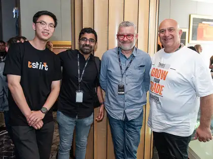 Rahul Sengupta networking at SEO Conference Sydney 2025