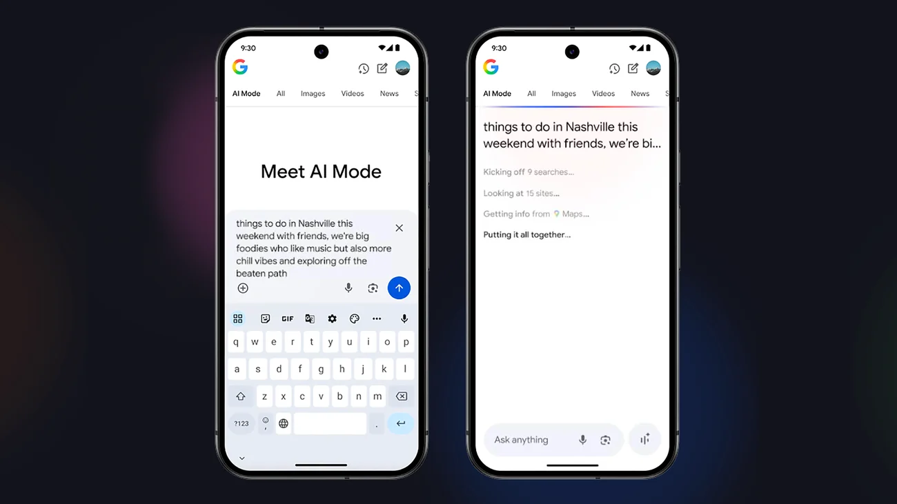 Google AI Mode Query Fan-Out UI